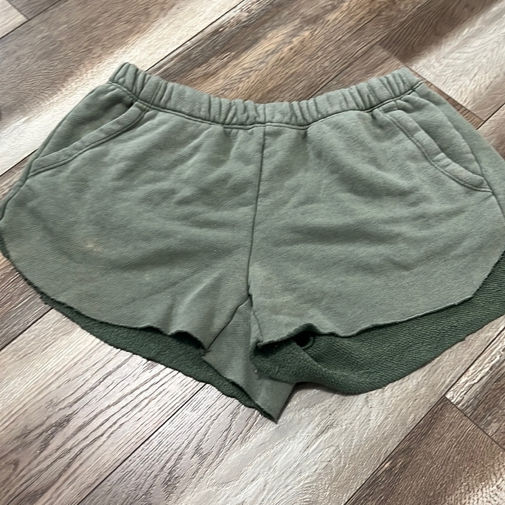 aerie green sweat short